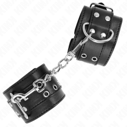 KINK - MUÑEQUERAS CON DOBLE LÍNEA DE TACHUELAS NEGRO AUSTABLE 19-26 CM KINK WRIST RESTRAINT 2