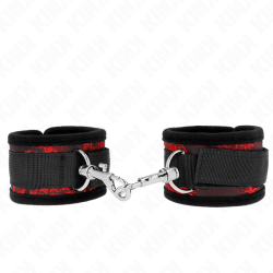 KINK - MUÑEQUERAS DISEÑO ESCÁNDALO ROJO-NEGRO KINK WRIST RESTRAINT
