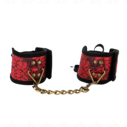KINK - MUÑEQUERAS DISEÑO ESCÁNDALO ROJO-NEGRO DETALLE LAZO 24.5 CM X 6.5 CM KINK WRIST RESTRAINT 2
