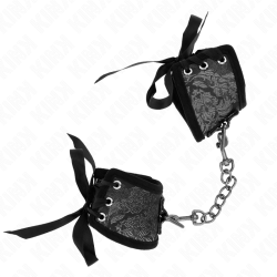 KINK - MUÑEQUERAS DISEÑO ESCÁNDALO NEGRO DETALLE LAZO 24.5 CM X 6.5 CM KINK WRIST RESTRAINT 2