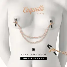 COQUETTE CHIC DESIRE - FANTASY PINZAS METALICAS PEZONES CON CADENA 2