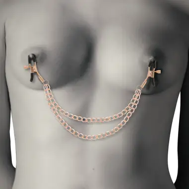 Fantasy Pinzas Metalicas Pezones con Cadena - BDSM