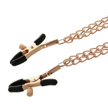 Fantasy Pinzas Metalicas Pezones con Cadena - BDSM