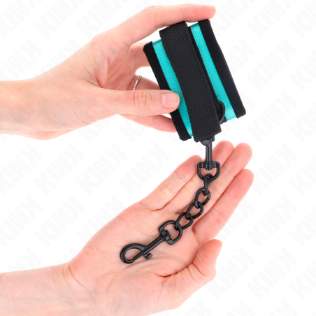 KINK - MUÑEQUERAS NEGRO-AZUL AJUSTABLE 18-32 CM X 5 CM KINK WRIST RESTRAINT