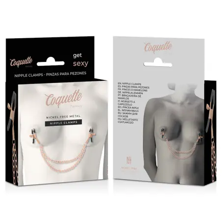 Fantasy Pinzas Metalicas Pezones con Cadena - BDSM