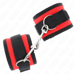 KINK - MUÑEQUERAS NYLON ROJO-NEGRO MODELO 2 AJUSTABLE 18-35 CM X 6 CM KINK WRIST RESTRAINT 2