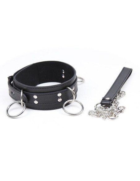 OHMAMA FETISH - COLLAR SUMISION CON 3 ANILLAS 