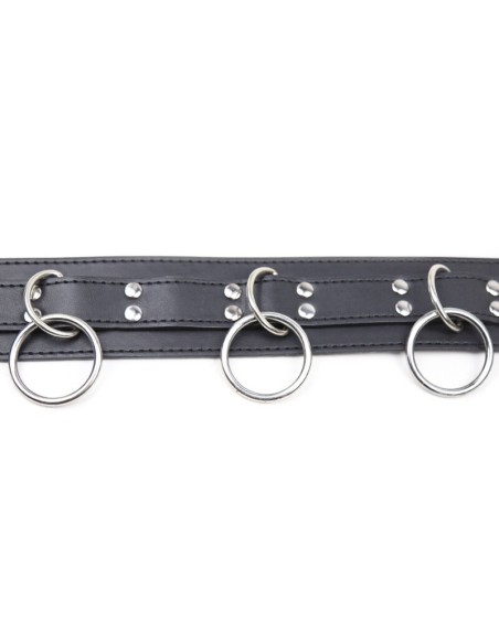 OHMAMA FETISH - COLLAR SUMISION CON 3 ANILLAS 