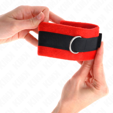 KINK - MUÑEQUERAS PARA PRINCIPIANTES NEGRO-ROJO 30 X 7 CM KINK WRIST RESTRAINT