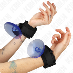 KINK - MUÑEQUERAS CON VENTOSA NEGRO AJUSTABLE 29-40 CM X 5 CM KINK WRIST RESTRAINT