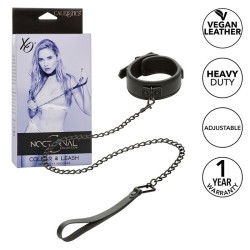 CALEXOTICS - NOCTURNAL COLLAR Y CORREA CUERO AJUSTABLE NEGRO CALEXOTICS 2
