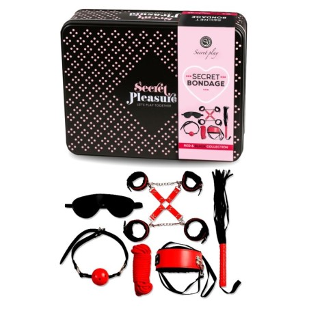 SECRETPLAY - BDSM SET 6 PIEZAS RED COLLECTION SECRETPLAY 100% FETISH
