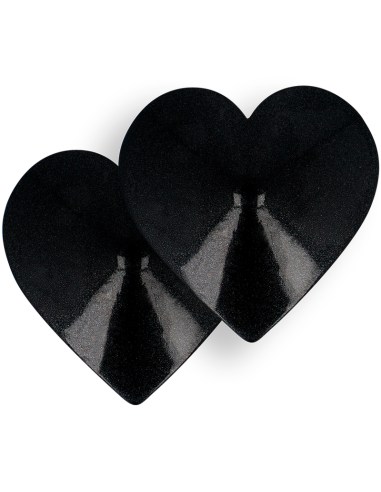 COQUETTE CHIC DESIRE - CUBRE PEZONES METAL CORAZONES NEGROS 