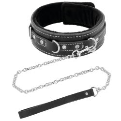 DARKNESS - COLLAR LEATHER CON CORREA ALTA CALIDAD DARKNESS BONDAGE 2