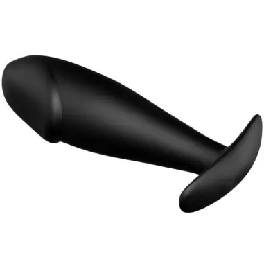 Plug Anal Silicona Forma Pene Negro | Pretty Love