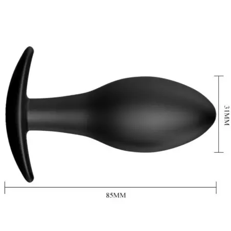 Plug Anal Silicona Ancla 8.5 cm Negro | Pretty Love