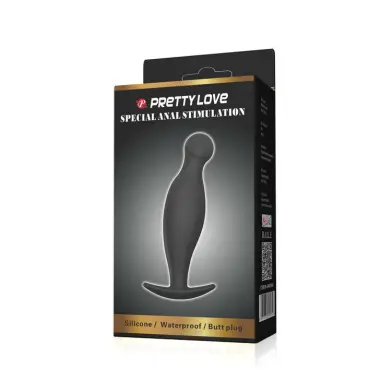 Plug Anal Silicona 11.7 cm Negro - Sumergible | Pretty Love