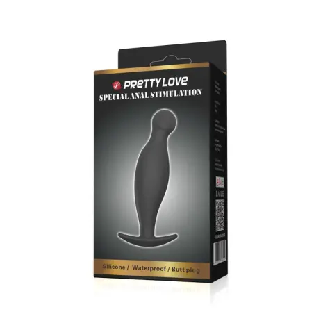 Plug Anal Silicona 11.7 cm Negro - Sumergible | Pretty Love