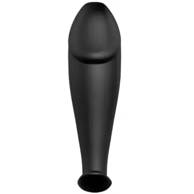 Plug Anal Silicona Forma Pene y 12 Modos Vibración Negro