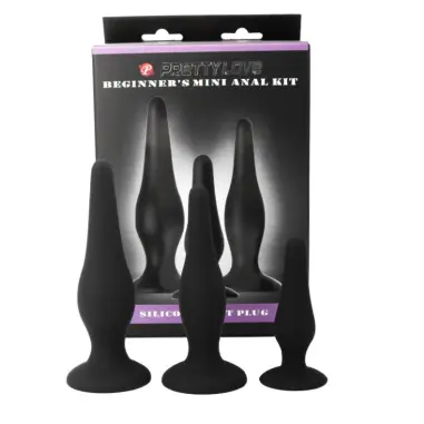 Kit Iniciacion Anal Plugs Silicona | Pretty Love
