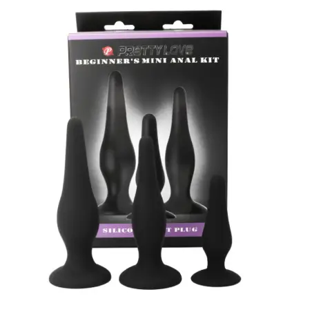 Kit Iniciacion Anal Plugs Silicona | Pretty Love