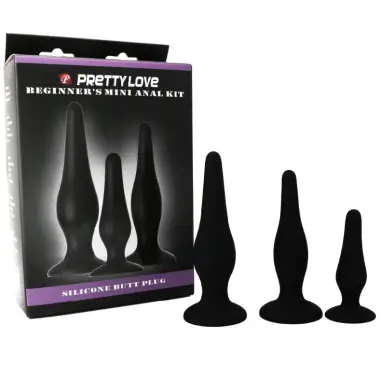Kit Iniciacion Anal Plugs Silicona | Pretty Love