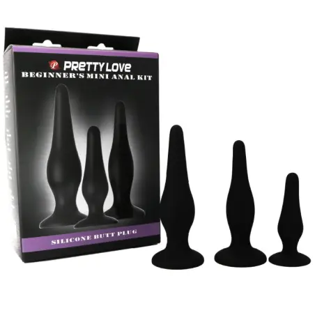 Kit Iniciacion Anal Plugs Silicona | Pretty Love