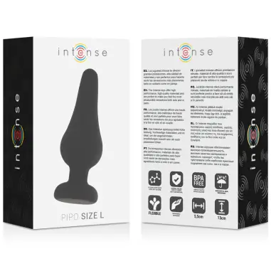 Anal Plug Pipo L Silicone Negro 13 cm | Intense