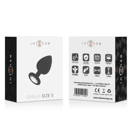 Shelki S Plug Anal Negro - Silicona Suave | Intense