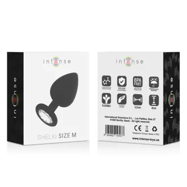 Shelki M Plug Anal Negro - Silicona Suave | Intense