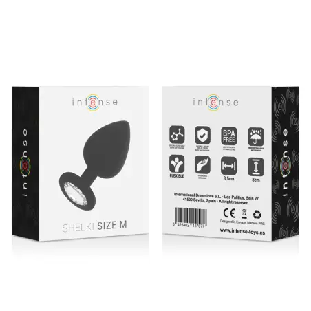 Shelki M Plug Anal Negro - Silicona Suave | Intense