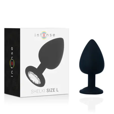 Shelki L Plug Anal Negro - Silicona Suave | Intense