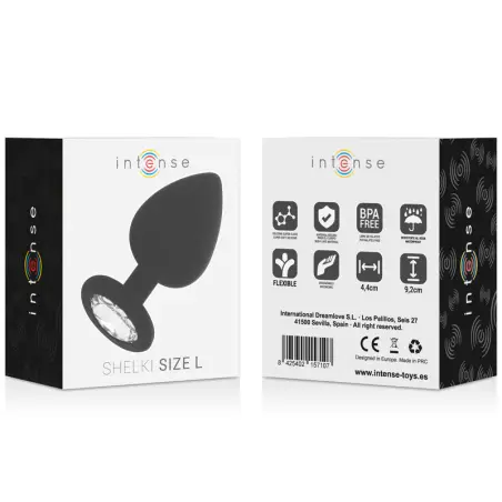Shelki L Plug Anal Negro - Silicona Suave | Intense