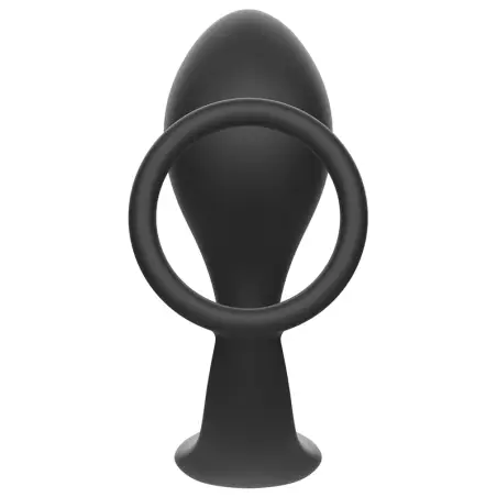 Plug Anal con Anillo Silicona Negro | Addicted Toys