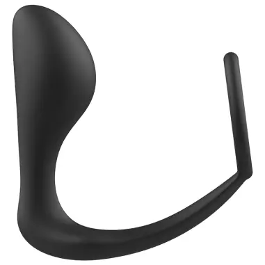 Plug Anal con Anillo Silicona Negro | Addicted Toys