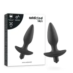 ADDICTED TOYS - MASAJEADOR PLUG ANAL CON VIBRACIÓN NEGRO 2