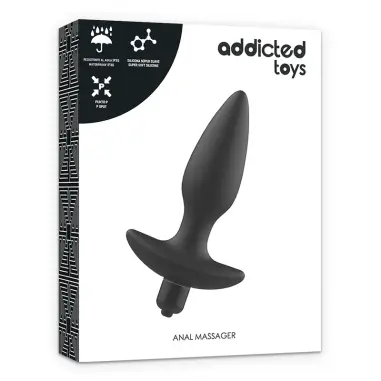 Masajeador Plug Anal con Vibración Negro | Addicted Toys