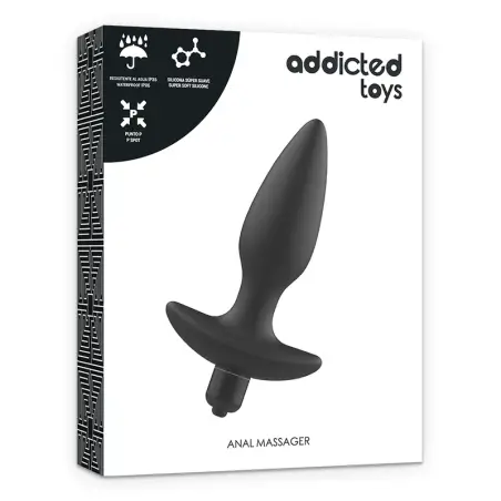 Masajeador Plug Anal con Vibración Negro | Addicted Toys
