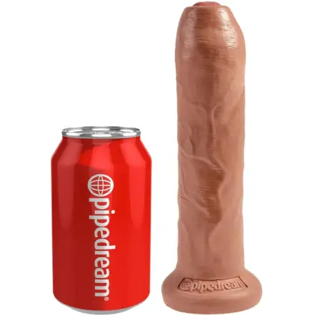 KING COCK - PENE REALÍSTICO CON PREPUCIO 17.8 CM CARAMELO