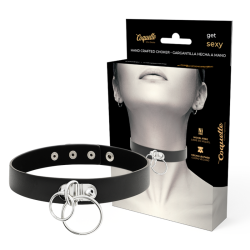 COQUETTE CHIC DESIRE - CHOKER CUERO VEGANO DOBLE ANILLA COQUETTE ACCESSORIES