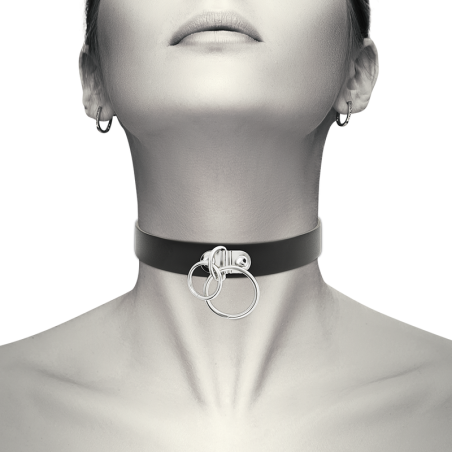 COQUETTE CHIC DESIRE - CHOKER CUERO VEGANO DOBLE ANILLA COQUETTE ACCESSORIES