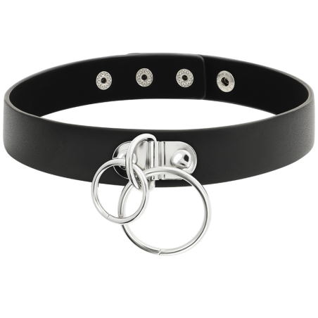 COQUETTE CHIC DESIRE - CHOKER CUERO VEGANO DOBLE ANILLA COQUETTE ACCESSORIES