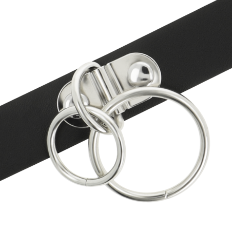 COQUETTE CHIC DESIRE - CHOKER CUERO VEGANO DOBLE ANILLA COQUETTE ACCESSORIES