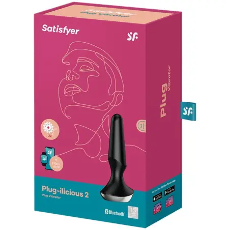 Plug Ilicious 2 Plug Vibrador Negro - Recargable | Satisfyer