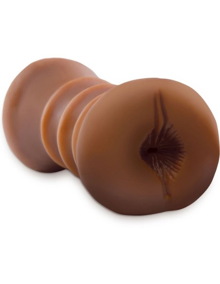 FETISH FANTASY EXTREME - MASTURBADOR REALÍSTICO DOBLE ENTRADA VAGINA & ANO MARRÓN 