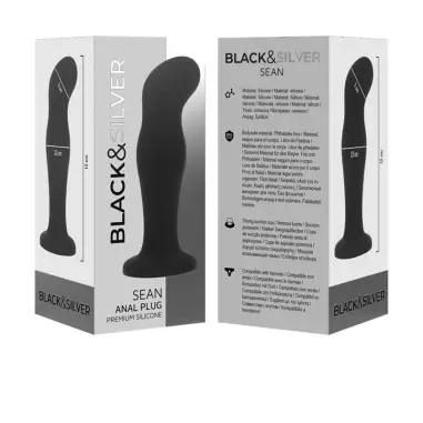 Sean Plug Anal Silicona Premium Negro | Black&silver