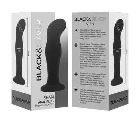Sean Plug Anal Silicona Premium Negro | Black&silver