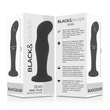 Sean Plug Anal Silicona Premium Negro | Black&silver