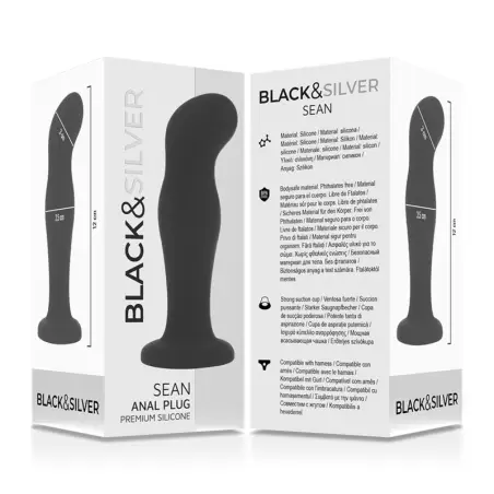 Sean Plug Anal Silicona Premium Negro | Black&silver