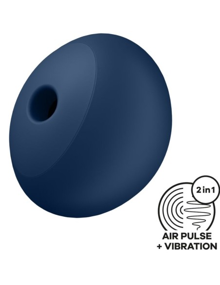 SATISFYER - AIR POWER 4 ESTIMULADOR & VIBRADOR 12 VIBRACIONES AZUL 
